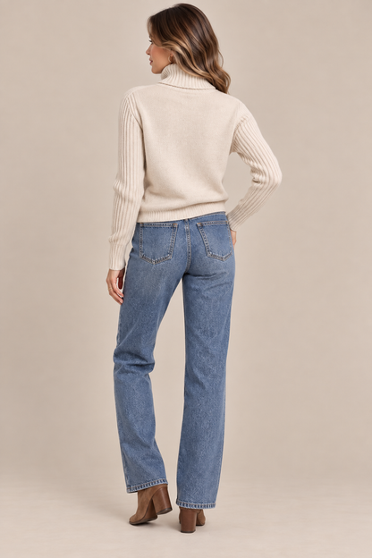 Elviana | Strickpullover Damen mit elegantem Rollkragen