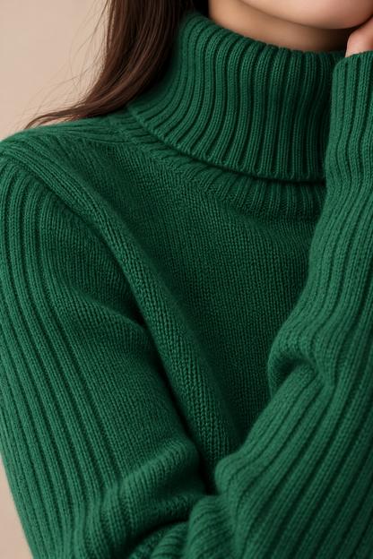 Elviana | Strickpullover Damen mit elegantem Rollkragen
