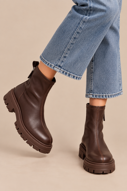 Elvie | Chelsea Boots Damen mit Reissverschluss und Profilsohle