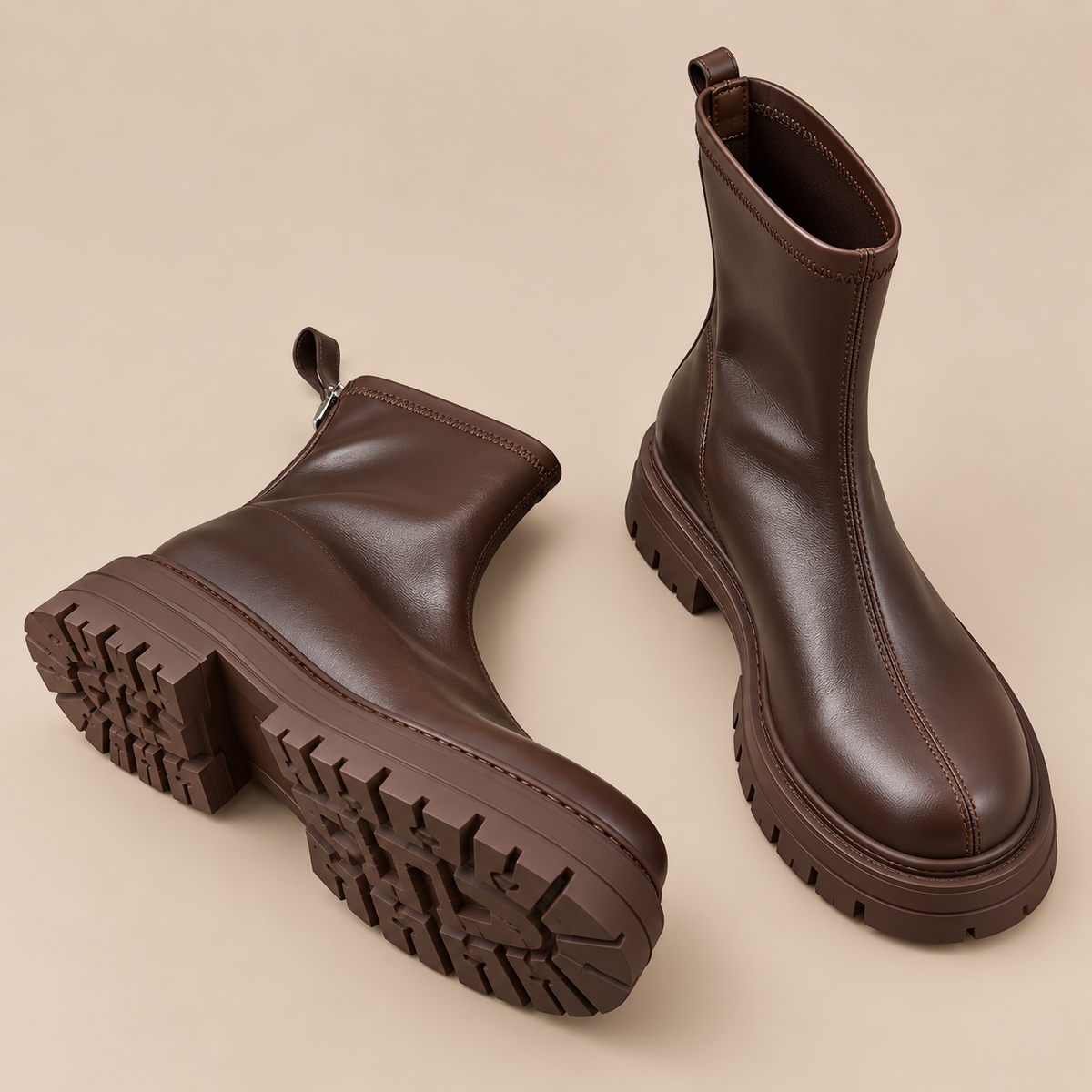 Elvie | Chelsea Boots Damen mit Reissverschluss und Profilsohle