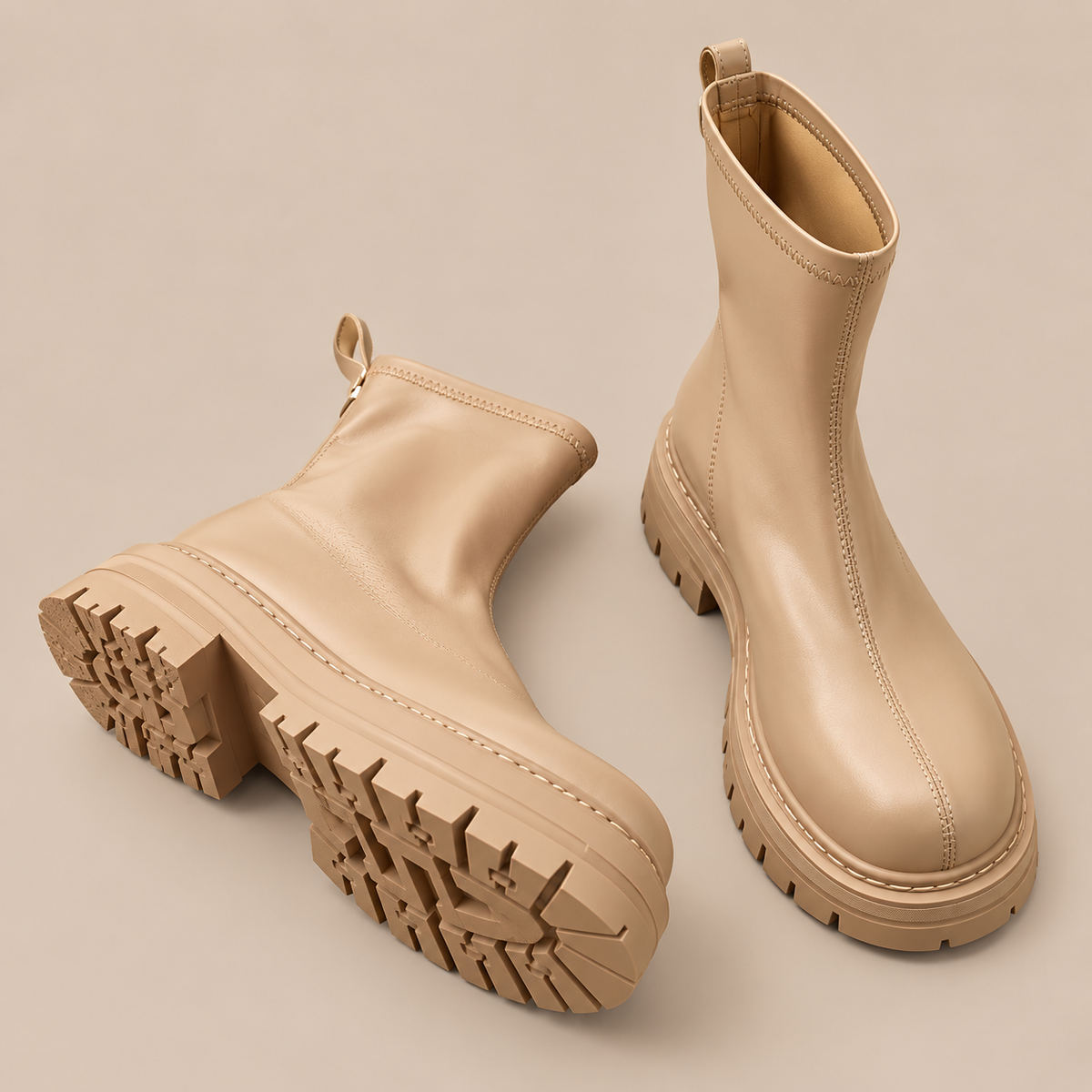 Elvie | Chelsea Boots Damen mit Reissverschluss und Profilsohle