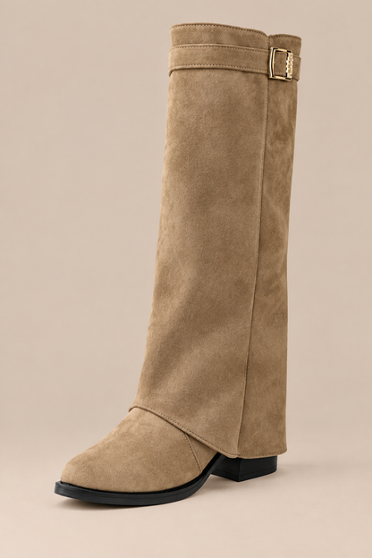 Elvira | Fold Over Boots Damen mit hohem Schaft