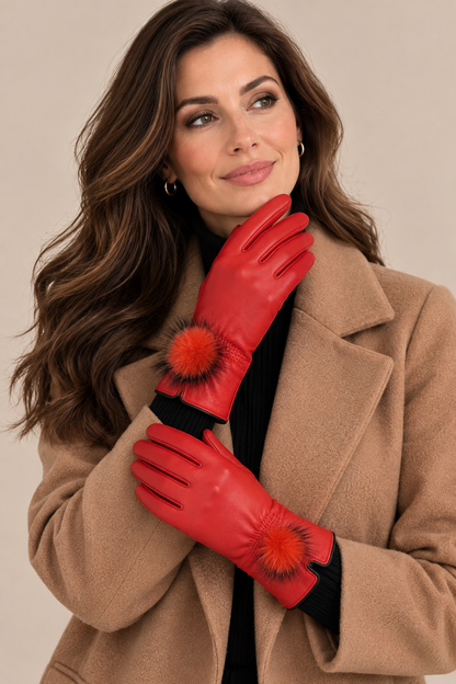 Elyssara | Elegante Lederhandschuhe mit weichem Manschettendetail