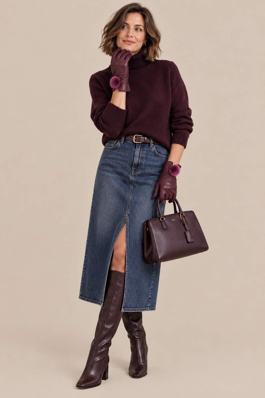 Elyssara | Elegante Lederhandschuhe mit weichem Manschettendetail