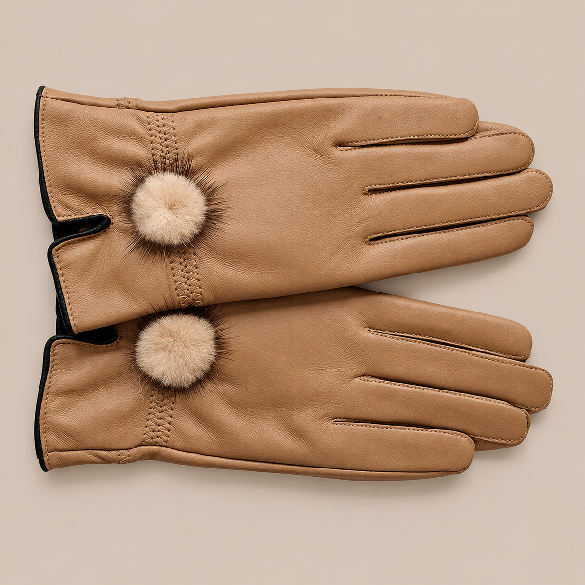 Elyssara | Elegante Lederhandschuhe mit weichem Manschettendetail