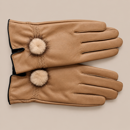 Elyssara | Elegante Lederhandschuhe mit weichem Manschettendetail