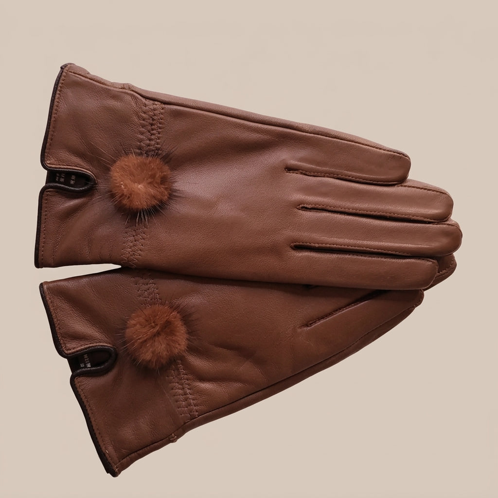 Elyssara | Elegante Lederhandschuhe mit weichem Manschettendetail