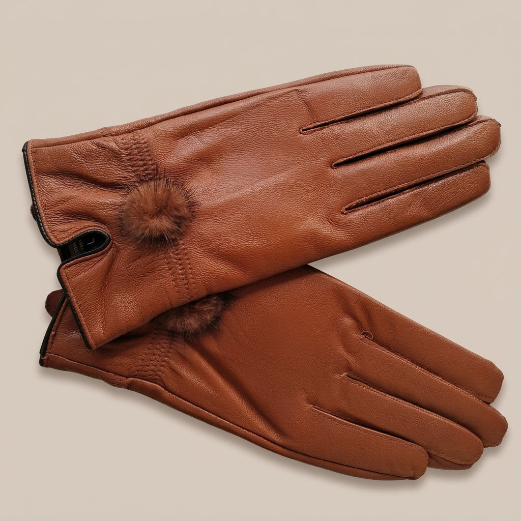 Elyssara | Elegante Lederhandschuhe mit weichem Manschettendetail