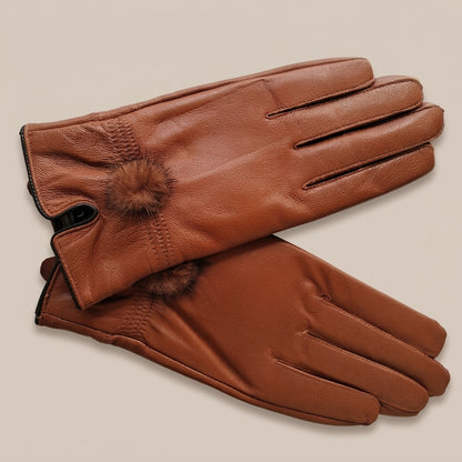 Elyssara | Elegante Lederhandschuhe mit weichem Manschettendetail