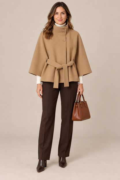 Esther | Trenchcoat Damen Kurz mit Bindegürtel