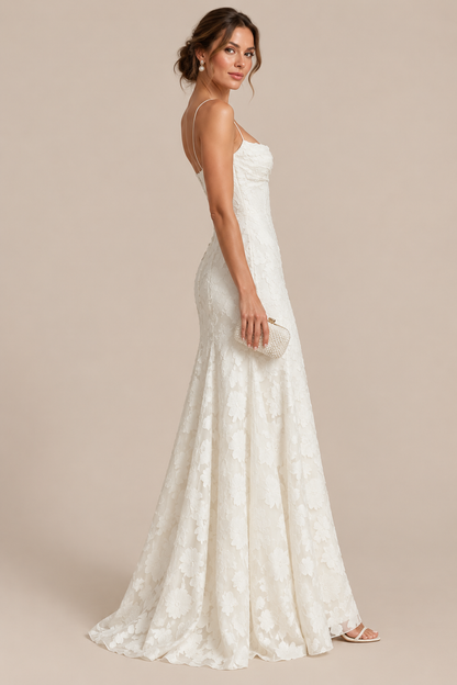 Evanna | Bodenlanges Ärmelloses Maxikleid Mit Floraler Struktur