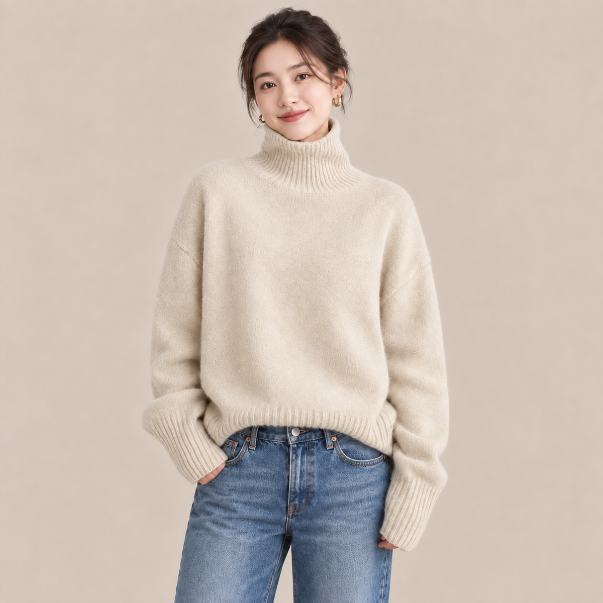 Evelina | Lässiger Rollkragenpullover für Damen