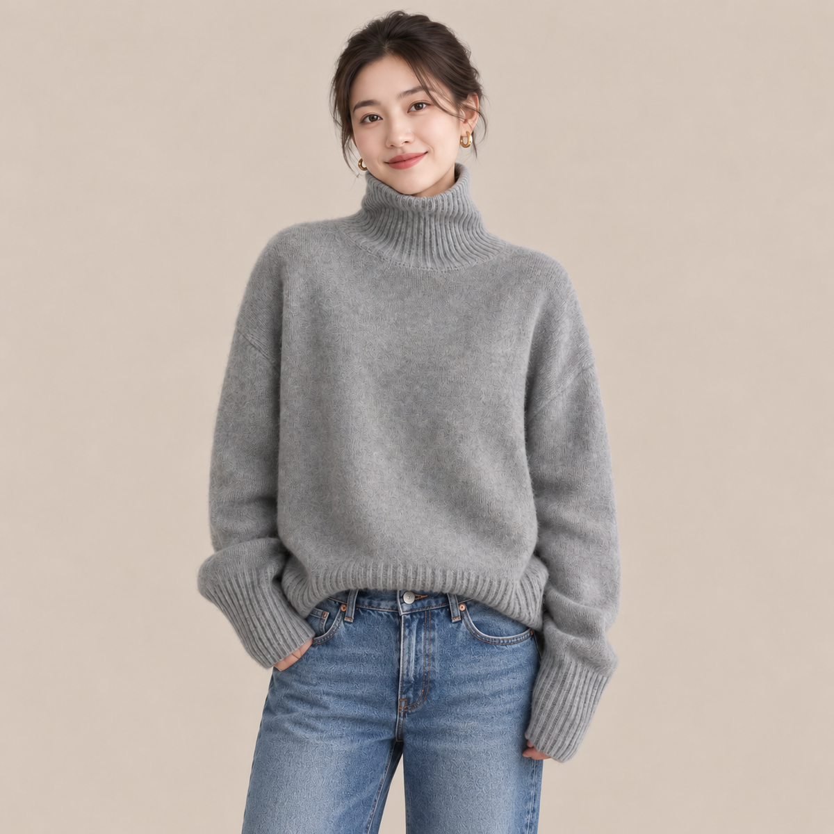 Evelina | Lässiger Rollkragenpullover für Damen