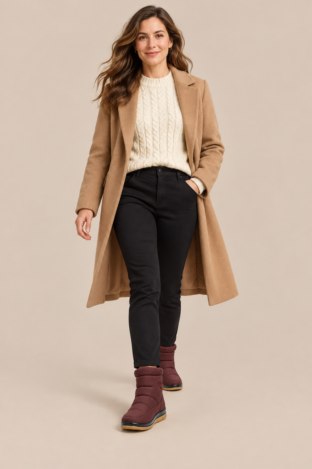 Fatima | Winterstiefel Damen mit warmem Futter und Profilsohle