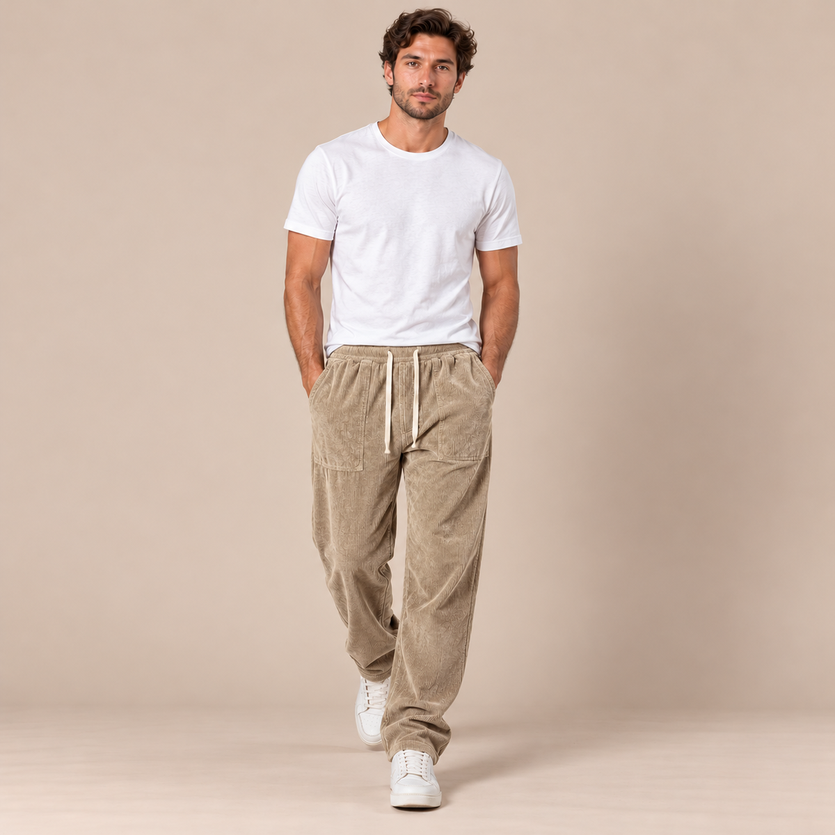 Fentris | Cordhose Herren mit weitem Bein und Kordelzug