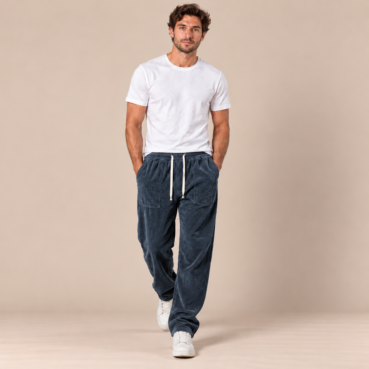 Fentris | Cordhose Herren mit weitem Bein und Kordelzug