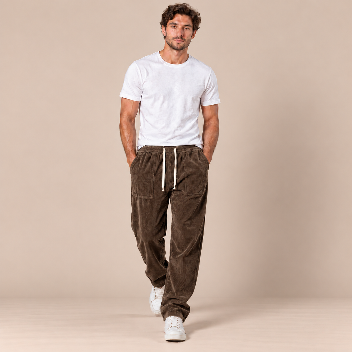 Fentris | Cordhose Herren mit weitem Bein und Kordelzug