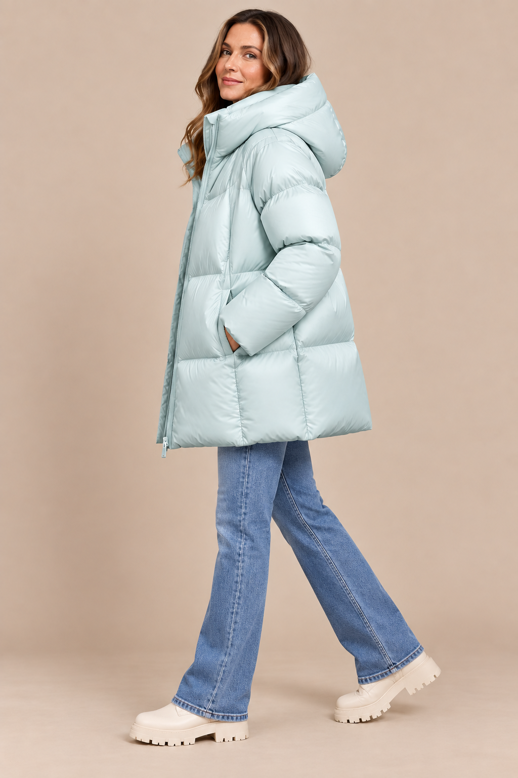 Flora | Steppjacke Damen mit hohem Kragen