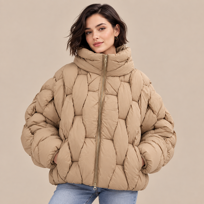 Florencia | Steppjacke Damen mit Struktursteppung und hohem Kragen