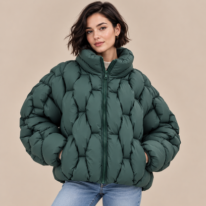 Florencia | Steppjacke Damen mit Struktursteppung und hohem Kragen