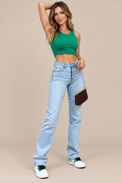 Frelyn | Jeans Damen mit geradem Bein und hoher Taille
