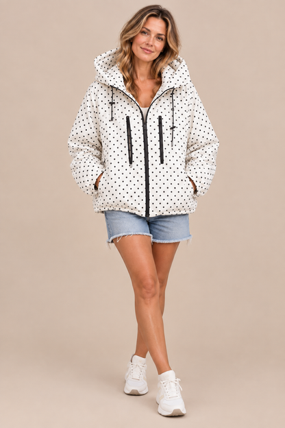 Galia | Regenjacke Damen Polkadot mit Kapuze