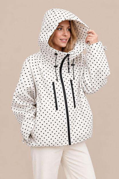 Galia | Regenjacke Damen Polkadot mit Kapuze