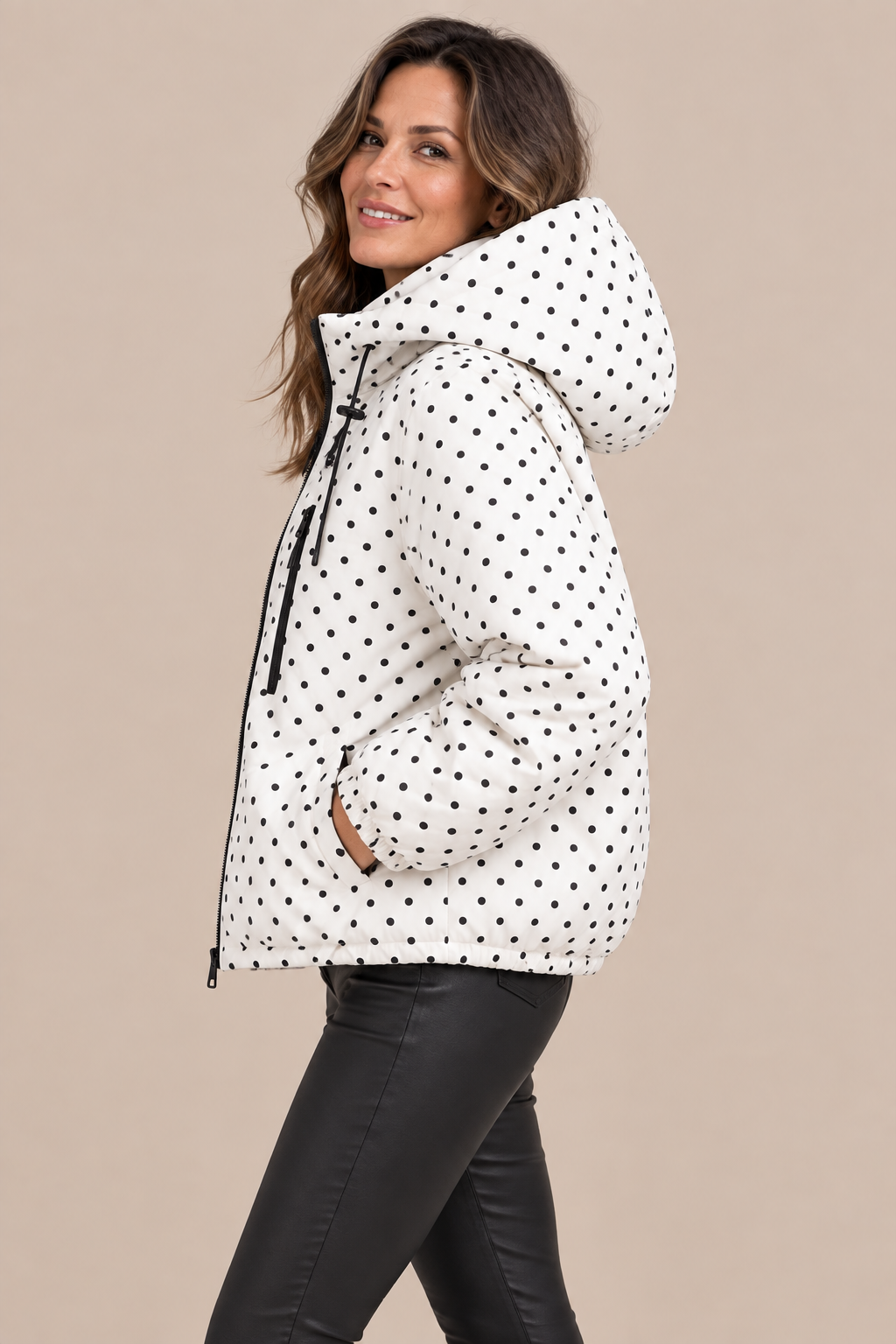 Galia | Regenjacke Damen Polkadot mit Kapuze