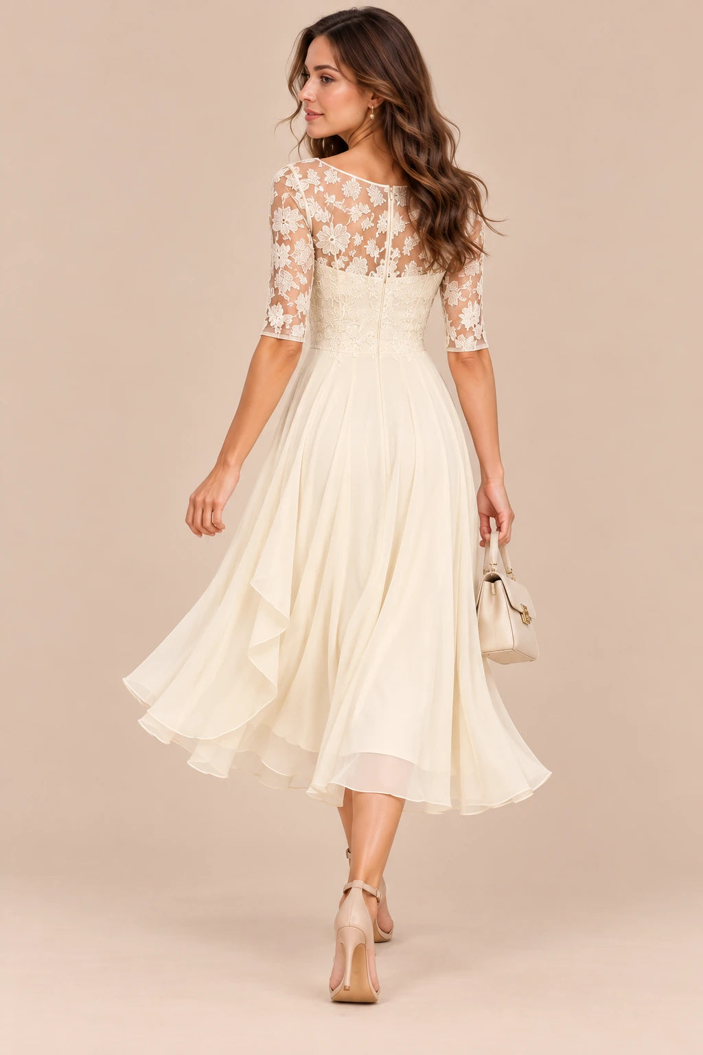 Galissa | Elegantes Abendkleid mit verzierten Ärmeln