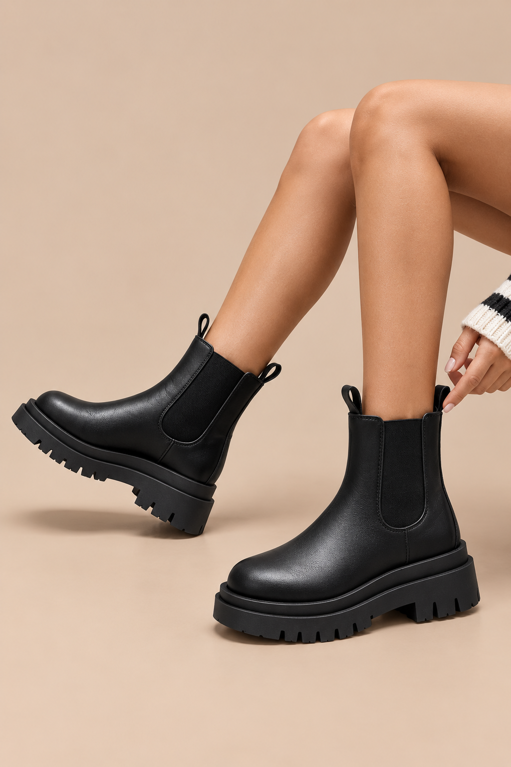 Genevie | Chelsea Boots Damen mit Profilsohle