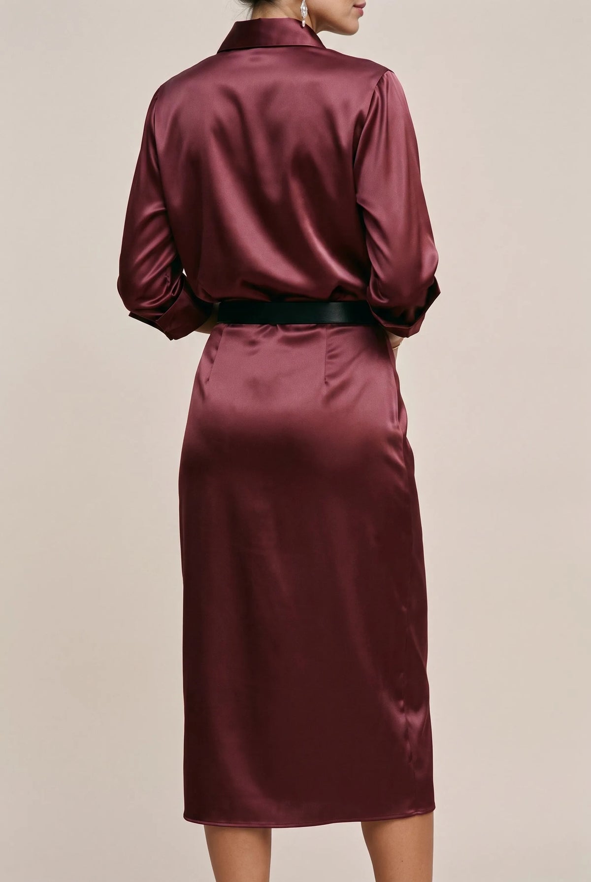 Glimmoria | Drapiertes Festliches Midikleid