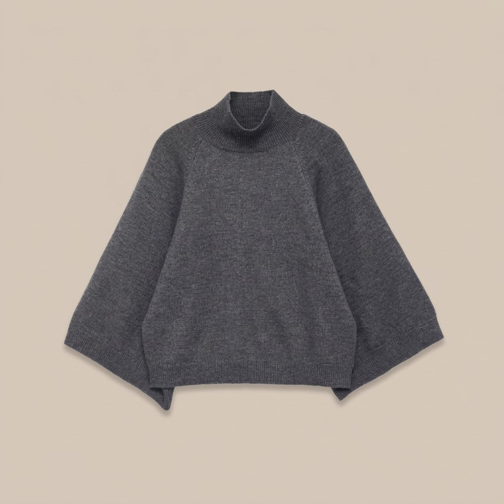 Glyndel | Strickpullover Damen mit Stehkragen und weitem Schnitt