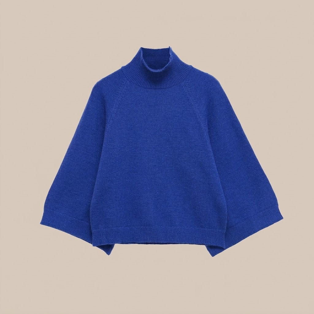 Glyndel | Strickpullover Damen mit Stehkragen und weitem Schnitt