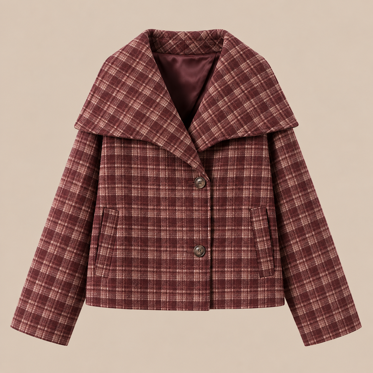 Graciel | Trenchcoat Damen Kurz mit Karomuster