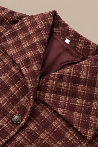 Graciel | Trenchcoat Damen Kurz mit Karomuster