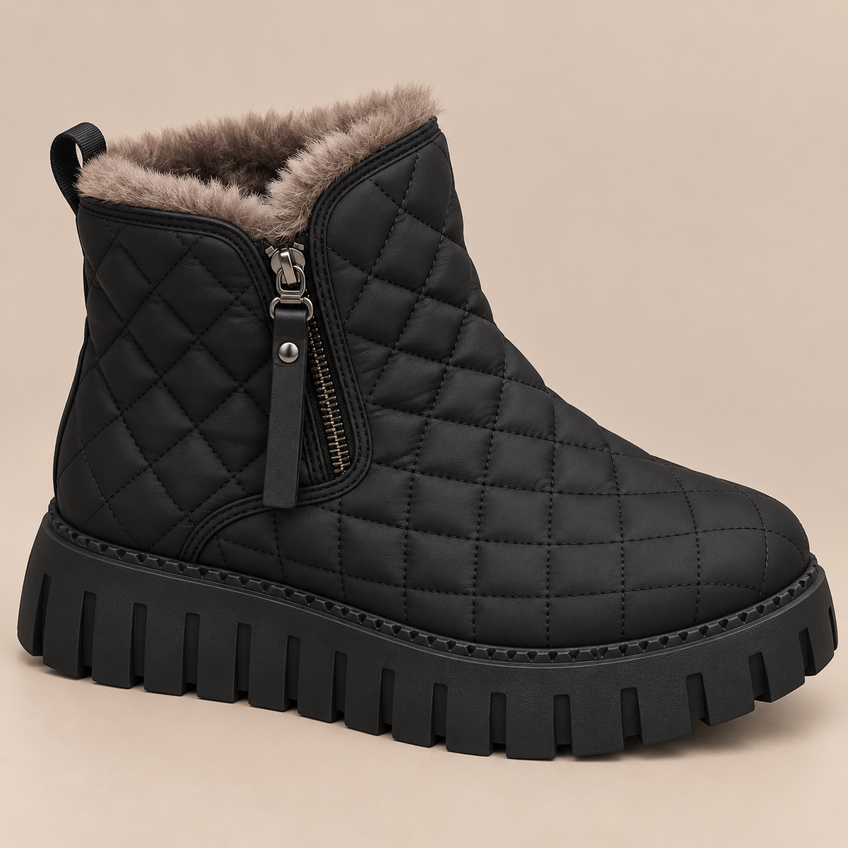 Grazel | Winterstiefel Damen mit Steppdesign und Plateausohle