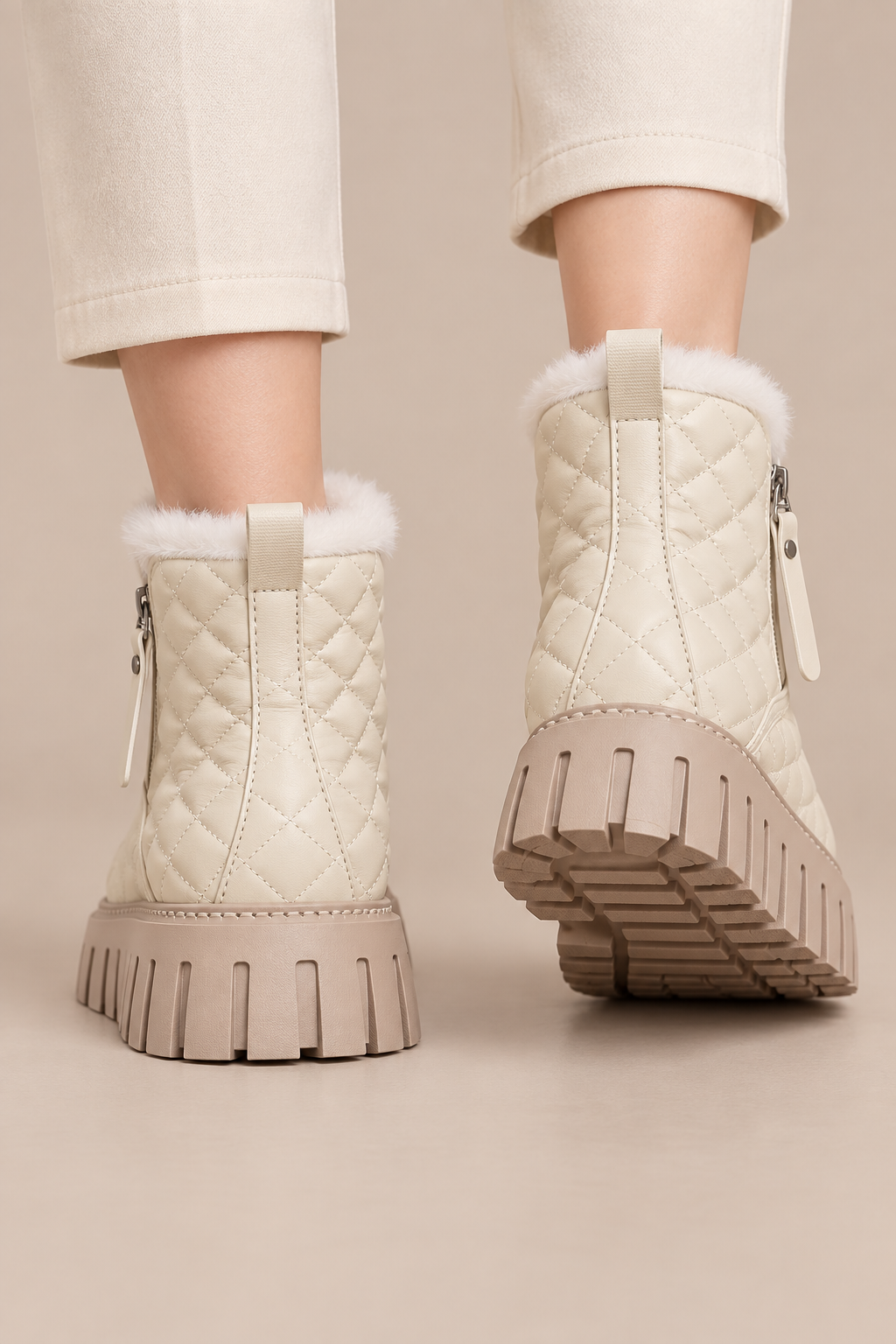 Grazel | Winterstiefel Damen mit Steppdesign und Plateausohle