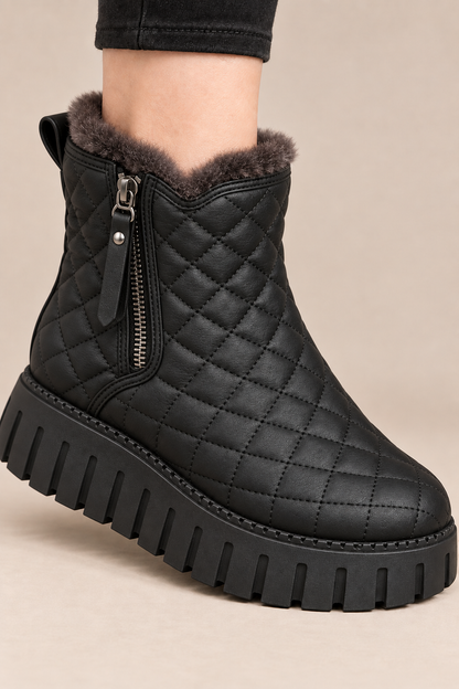 Grazel | Winterstiefel Damen mit Steppdesign und Plateausohle