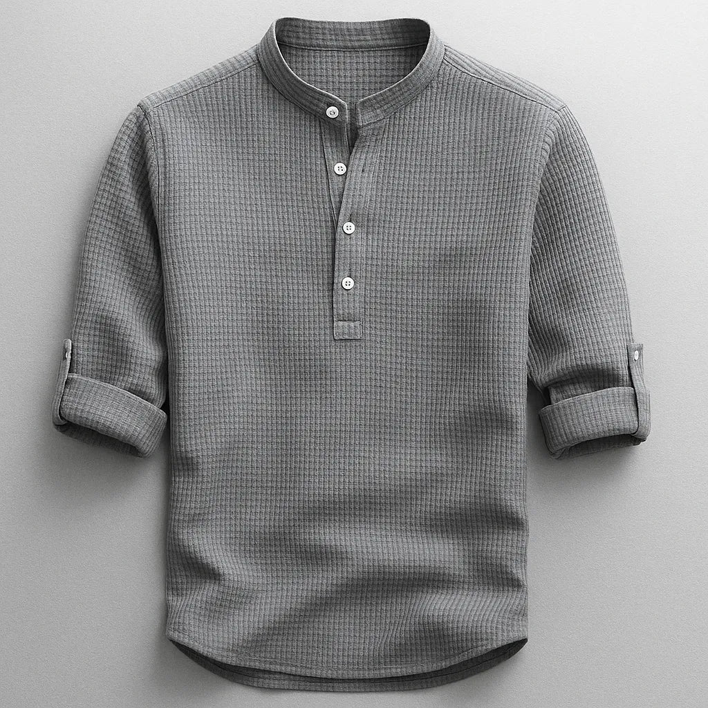 Henley Shirt Herren | Stehkragen & Zeitlos