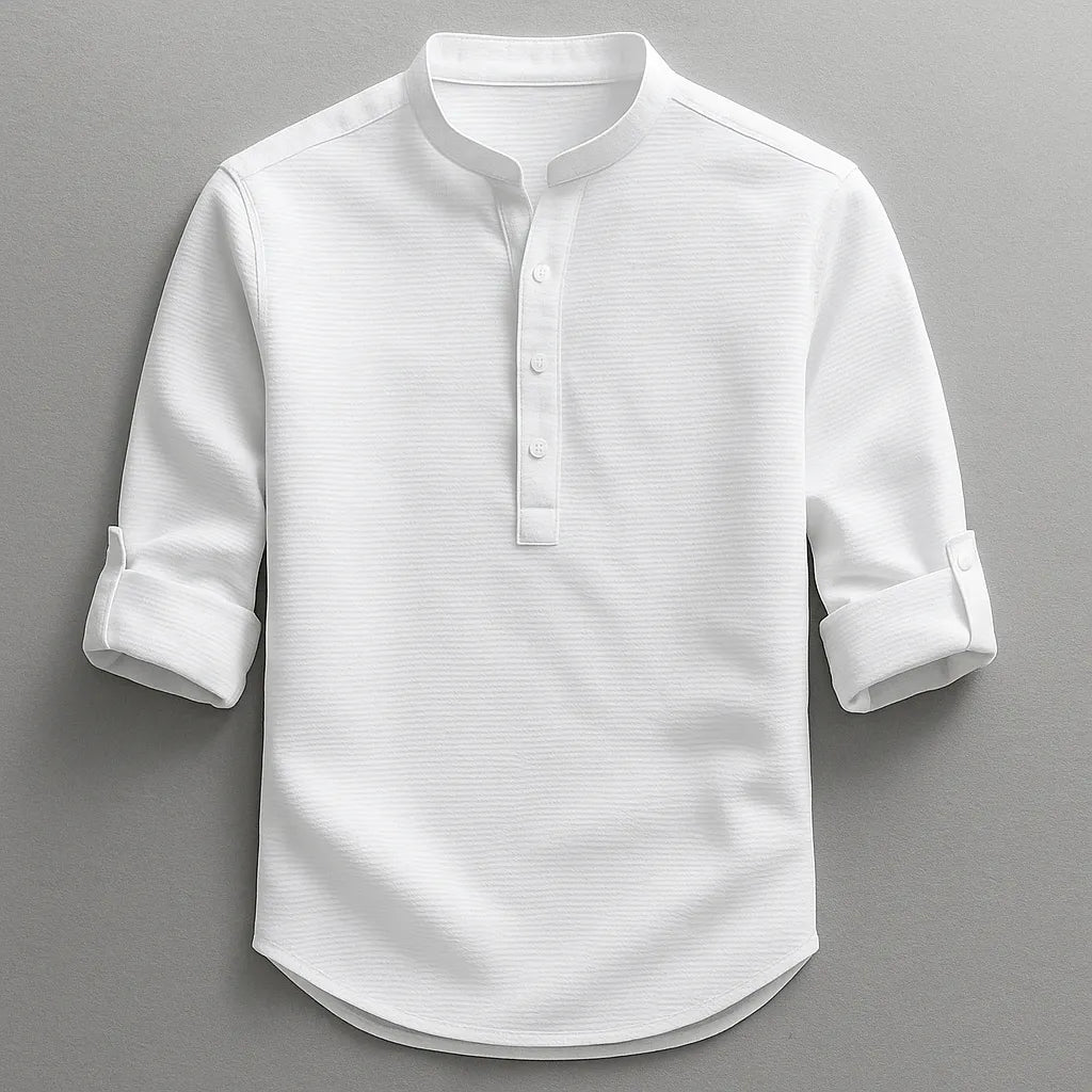 Henley Shirt Herren | Stehkragen & Zeitlos