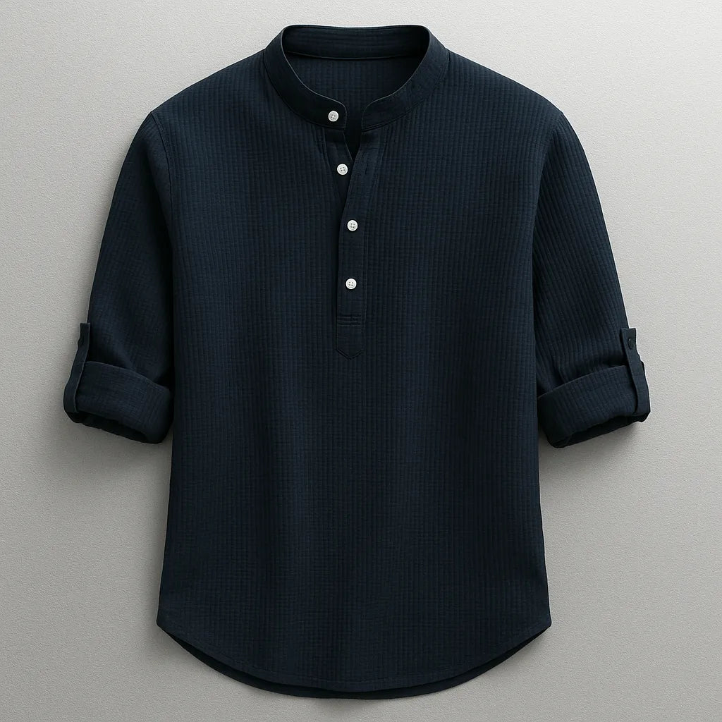 Henley Shirt Herren | Stehkragen & Zeitlos
