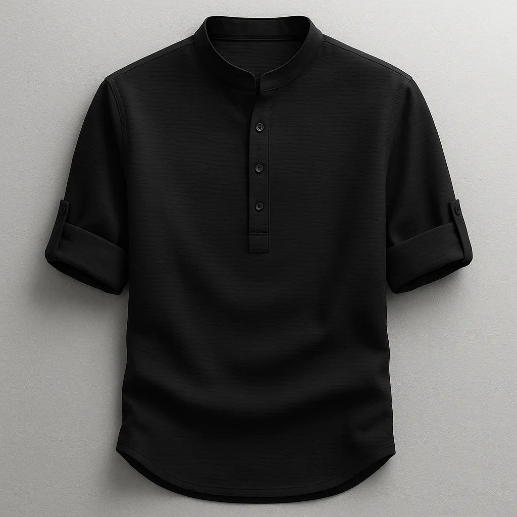 Henley Shirt Herren | Stehkragen & Zeitlos