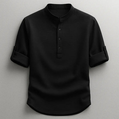 Henley Shirt Herren | Stehkragen & Zeitlos