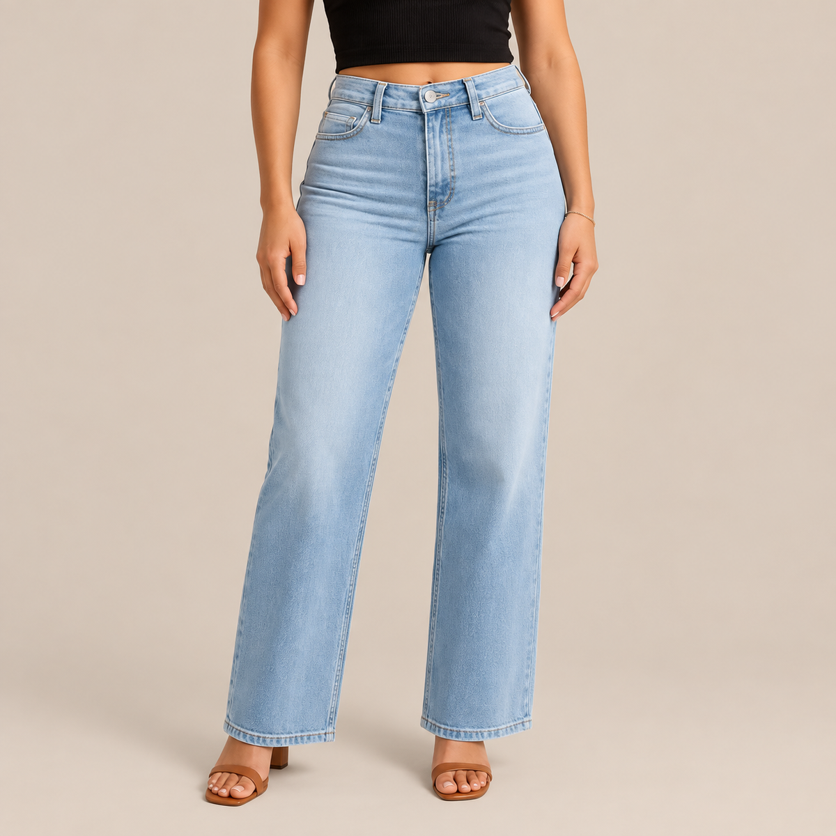 Ingrid | Jeans Damen mit ausgestelltem Bein und hoher Taille