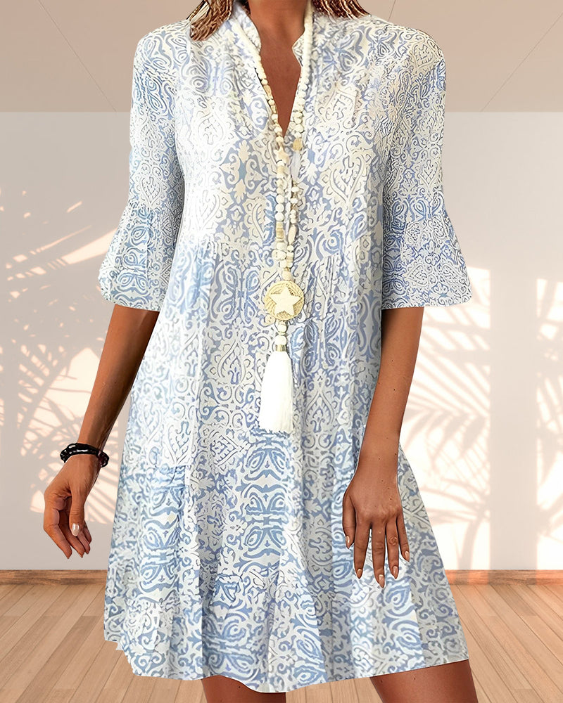 Clara | Charmantes Boho Kleid mit floralem Paisley Muster