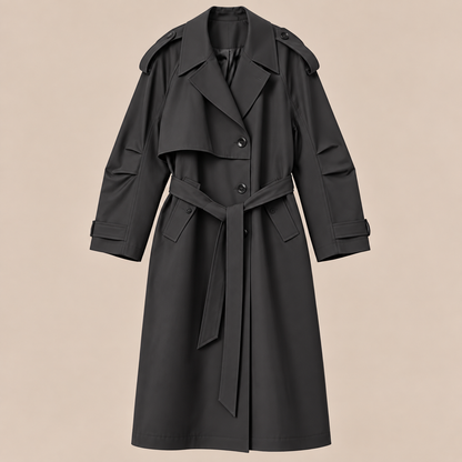 Issa | Trenchcoat Damen Lang mit Bindegürtel