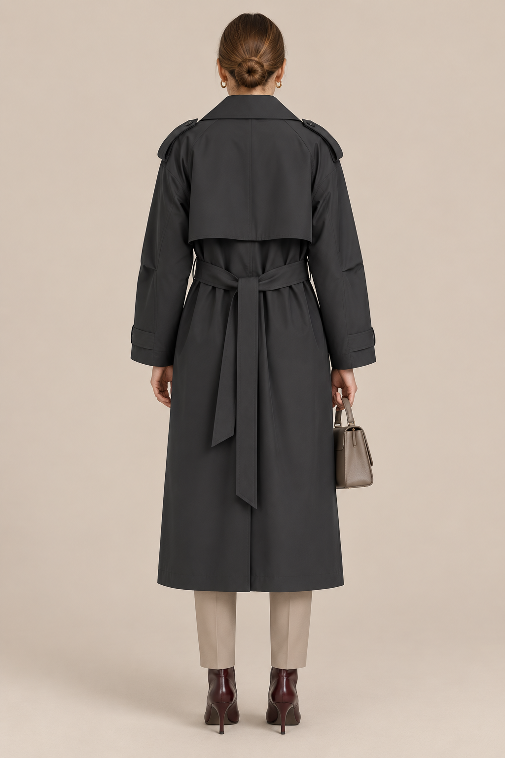Issa | Trenchcoat Damen Lang mit Bindegürtel