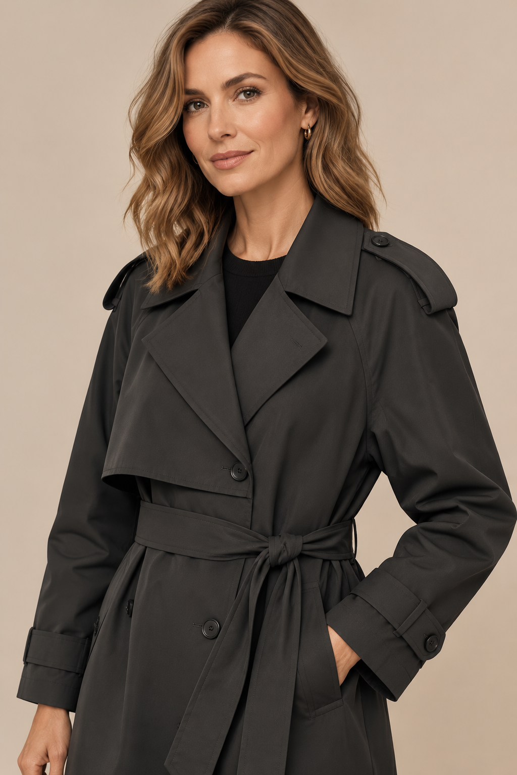 Issa | Trenchcoat Damen Lang mit Bindegürtel