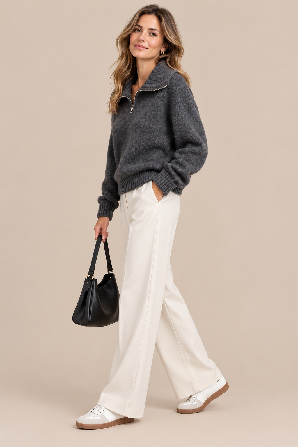 Ivy | Troyer Damen aus Strick mit Reissverschluss