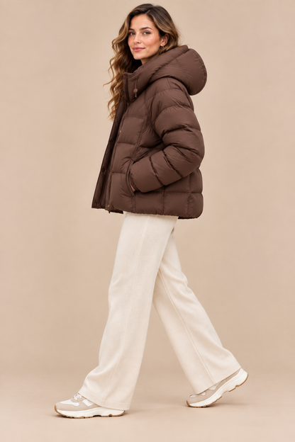 Jackie | Steppjacke Damen mit Kapuze und kurzem Schnitt